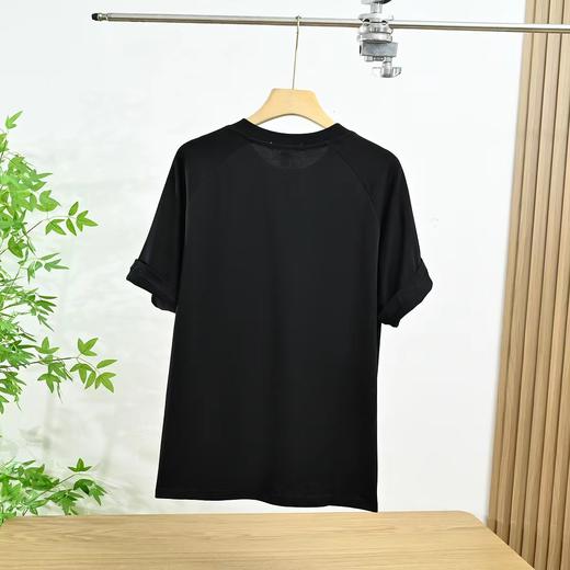 F040531夏季新品宽松版型纯棉插肩短袖男女情侣同款T恤 商品图5
