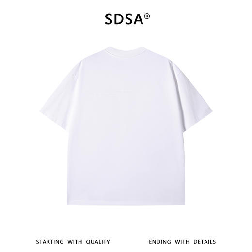 SDSA男装2026新款高贵轻奢美式胸前小字母印花圆领短袖T恤百搭潮 商品图1