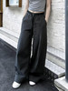 新款美式轻薄透气弯刀阔腿垂感松紧腰休闲裤 商品缩略图3
