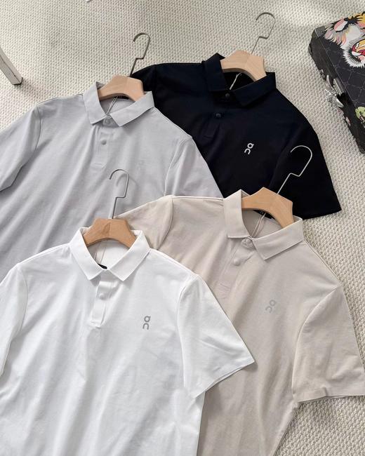 F040522春夏季新款无痕压胶简易休闲百搭短袖Polo衫 商品图1