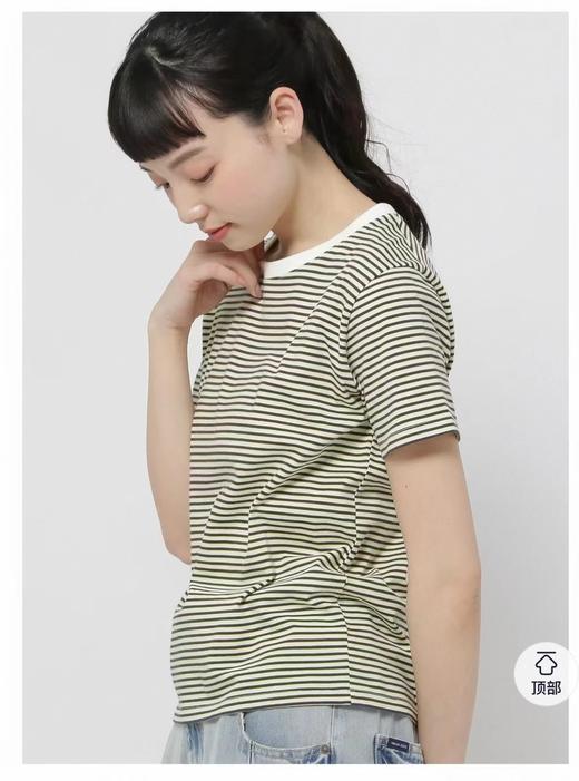F040509夏季新款复古撞色条纹棉质圆领休闲短袖T恤 商品图6