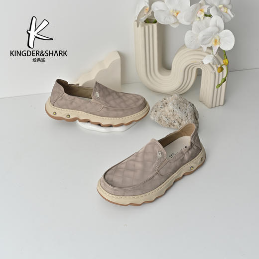经典鲨2026年春季专柜新品男士一脚蹬舒适透气轻便布鞋单鞋KW361-613031 商品图4