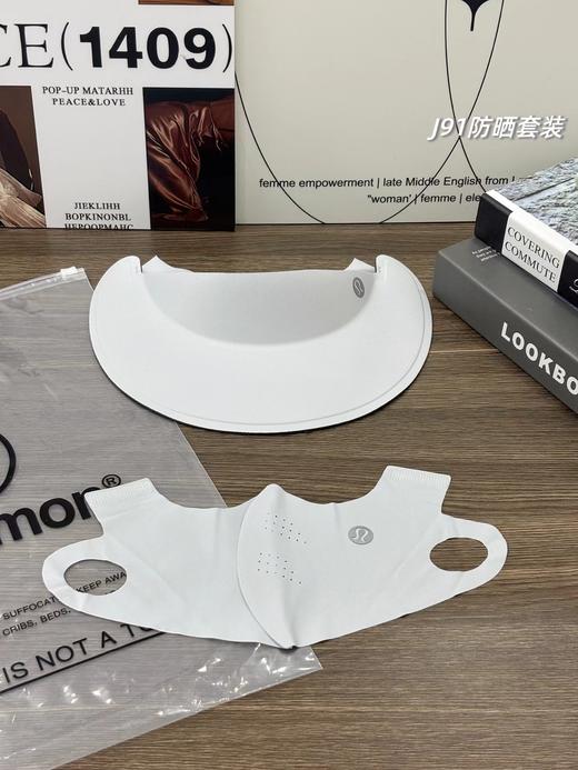 F040536新款可拆卸冰丝空顶帽冰丝防晒面罩二合一套装 商品图4