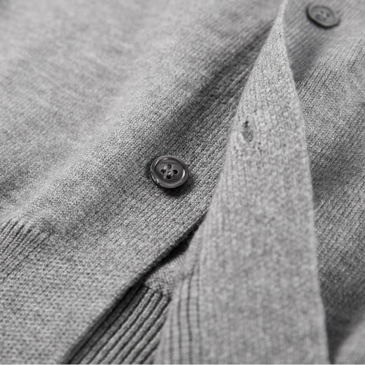 NPC潮牌金线刺绣小logo单排扣圆领针织外套仿贝壳扣合身NP5CSW20 商品图3