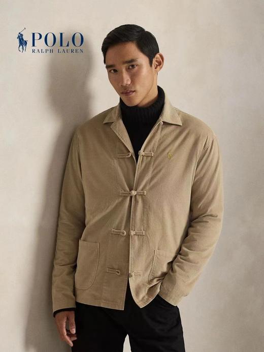 F040540春秋新款男士新中式国风盘扣翻领灯芯绒夹克外套 商品图2