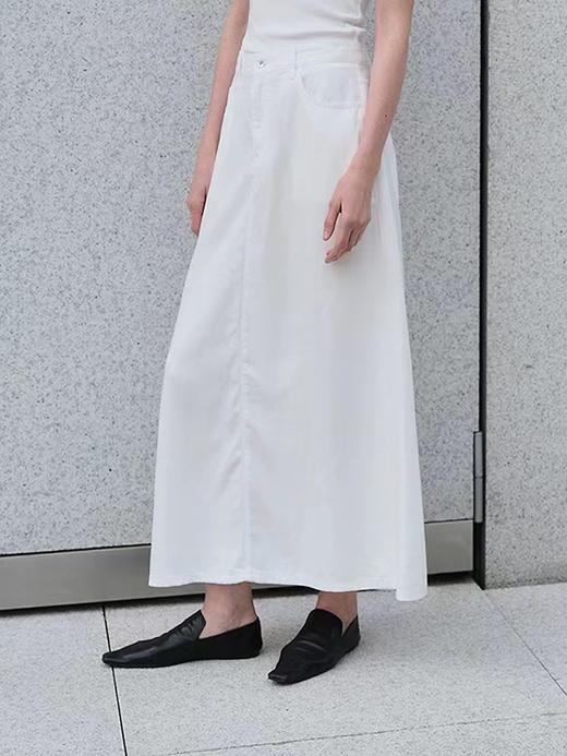 F040504春夏新款牛仔中裙半身裙复古休闲修身显瘦裙子 商品图6