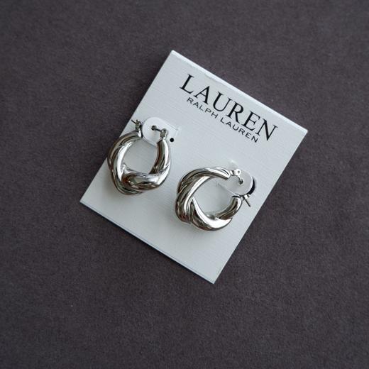 二店y  极简老钱风，十年不过时【拉夫**伦】元单 银色麻花耳环 商品图7