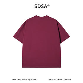 SDSA男装2026新款高贵轻奢美式胸前小字母印花圆领短袖T恤百搭潮