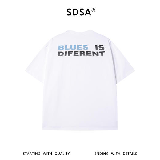 SDSA男装2026新款轻奢美式潮牌双面撞色印花字母圆领短袖T恤百搭 商品图1