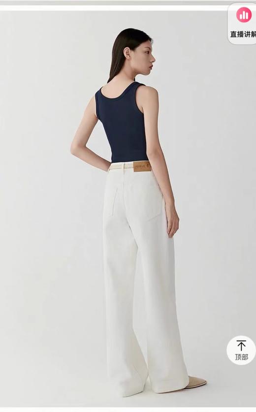 F040505春季新款休闲宽松日常通勤牛仔阔腿牛仔长裤 商品图6