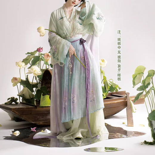 裁缝学苑AH141宋制天丝对襟衫合围裙齐腰破裙纸样女装四件套装样板图纸 商品图2