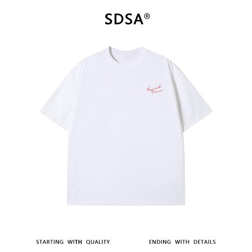SDSA男装2026新款小字母签名印花短袖T恤简约宽松圆领休闲上衣 商品图0