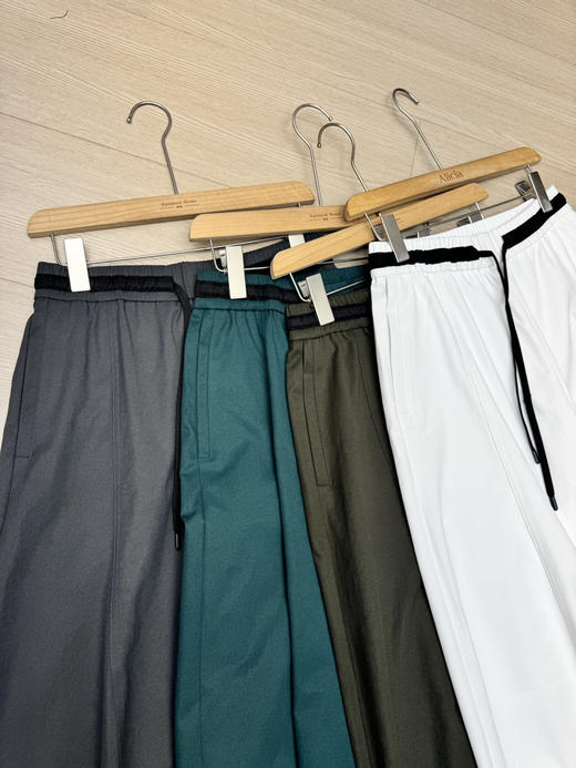 新款美式轻薄透气弯刀阔腿垂感松紧腰休闲裤 商品图9