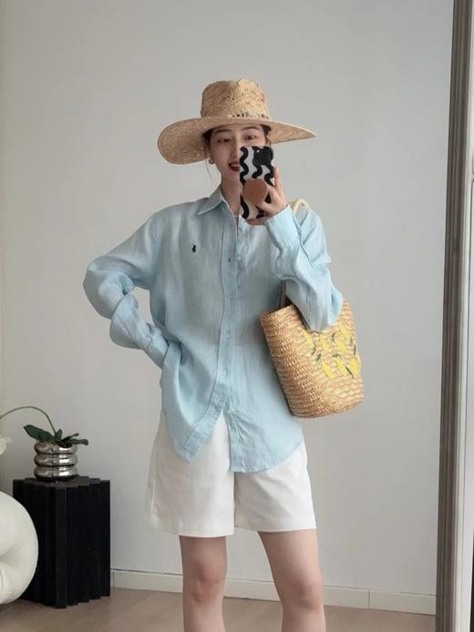 F040508复古松弛感刺绣衬衫宽松显瘦休闲百搭开衫上衣 商品图6