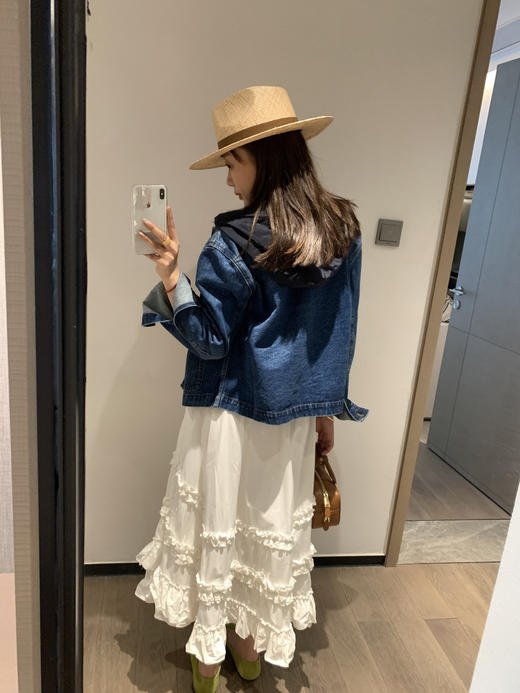 蒙口新款进出专柜同步可拆卸帽软水洗嬉皮牛仔外套 商品图7