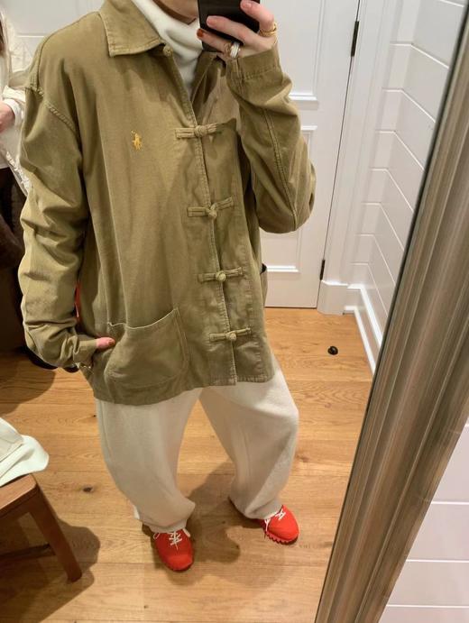 F040540春秋新款男士新中式国风盘扣翻领灯芯绒夹克外套 商品图5