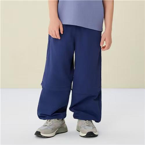 佐丹奴童装26年新款轻薄塔丝隆抽绳运动长裤03116001 商品图1