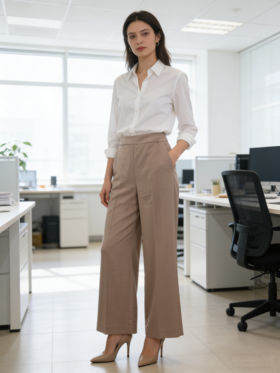 G2000女装SS26商场新款【凉感/可机洗】宽松直脚西裤63252003