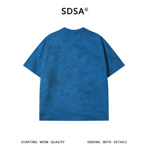 SDSA男装2026新款轻奢潮牌时尚满天星彩色明线圆领短袖T恤百搭 商品图1
