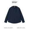 SDSA男装2026新款高贵轻奢简约纯色下摆拼接纽扣连帽长袖衬衫百搭 商品缩略图0