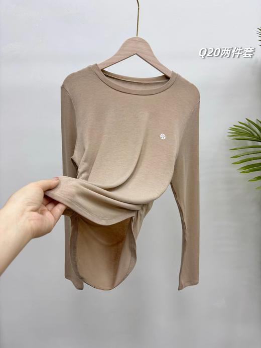 F040537双面云感塑型针织打底衫提臀收腹运动裤瑜伽裤套装 商品图7