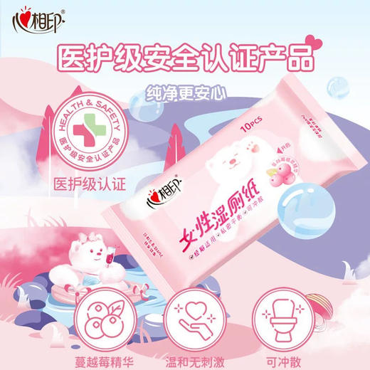 心相印湿厕纸女士专用10片装湿巾 商品图0