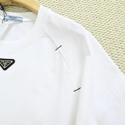 F040531夏季新品宽松版型纯棉插肩短袖男女情侣同款T恤 商品图11