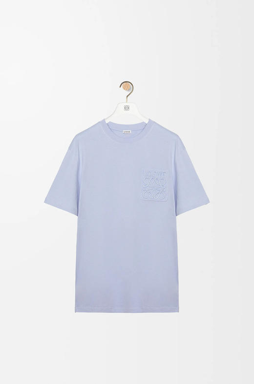 LOE-T 浅蓝口袋刺绣T恤 商品图0