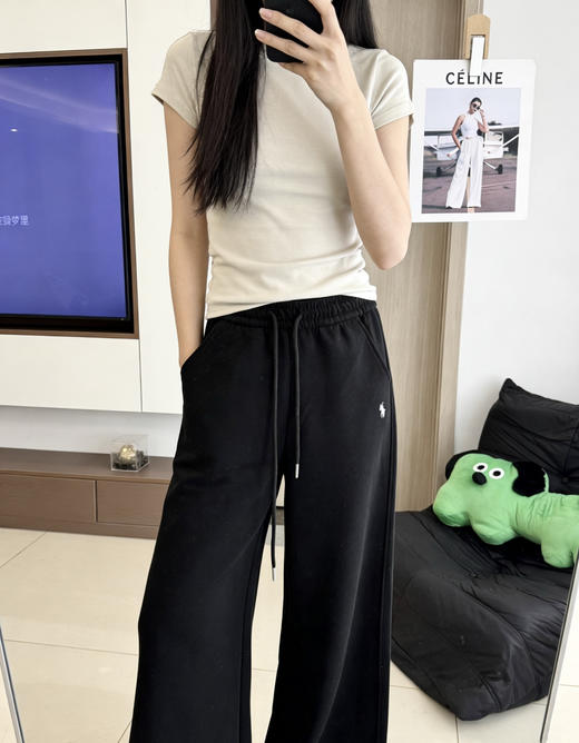 小马抽绳微喇慵懒松弛感阔腿裤卫裤 商品图4