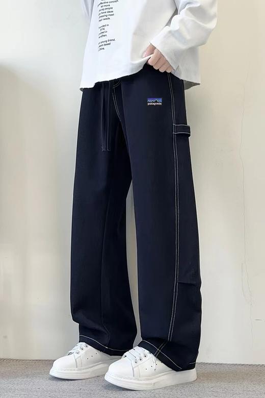 F040520春夏季新款柔软舒适情侣款户外休闲百搭拖地牛仔工装裤 商品图6