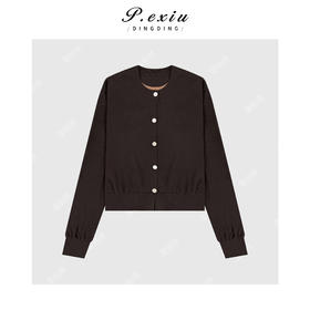 04-2潘依绣丁丁宠粉羊毛假两件撞色拼接休闲软糯圆领长袖针织上衣Q26949