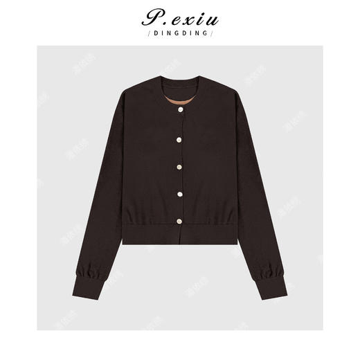 04-2潘依绣丁丁宠粉羊毛假两件撞色拼接休闲软糯圆领长袖针织上衣Q26949 商品图0