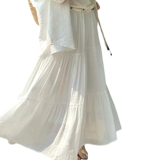 【棉麻半身裙女】夏季新款 遮胯显瘦飘逸拖地长裙 超大裙摆日系文艺  商品图4