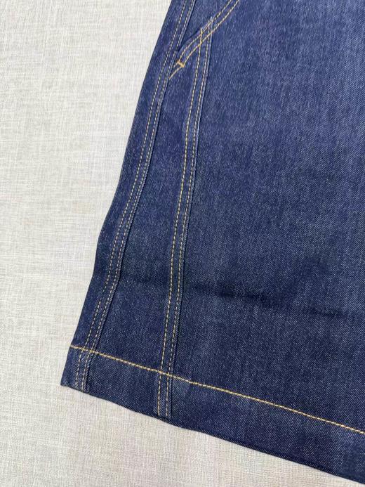 F040506春夏新款水洗麻牛仔混纺高腰阔腿五分牛仔裤 商品图12