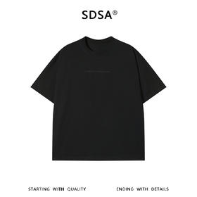 SDSA男装2026新款高贵轻奢美式胸前小字母印花圆领短袖T恤百搭潮