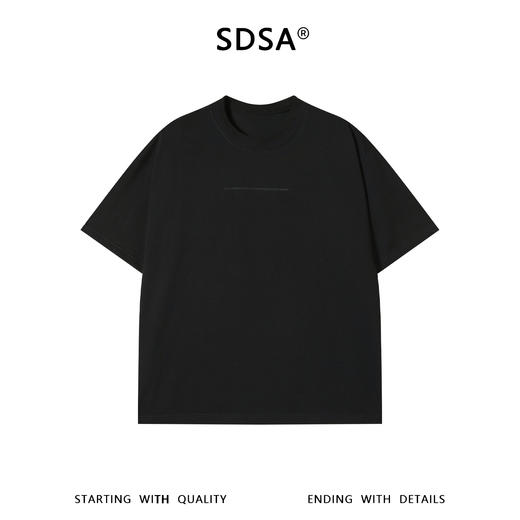 SDSA男装2026新款高贵轻奢美式胸前小字母印花圆领短袖T恤百搭潮 商品图0