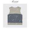04-2潘依绣丁丁宠粉亚麻天丝凉感叠穿百搭条纹针织背心 C018 商品缩略图2