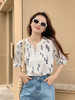 【百图lulu定制】【西西里衬衫】度假氛围感 南法花纹 灯笼袖 松弛感衬衫 商品缩略图0