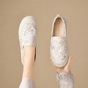 新款编织刺绣气质舒适透气单鞋繁花轻盈平底渔夫鞋W137 商品缩略图0