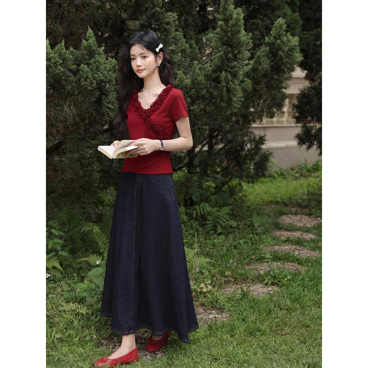 鹿向南【0407/00:00新品】红色T恤 商品图2