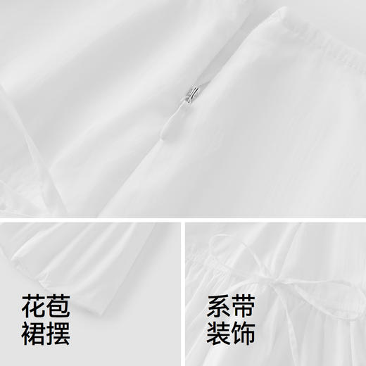 商场同款|森马半身裙女夏蝴蝶结短裙2026新款芭蕾风少女感花苞裙 商品图3