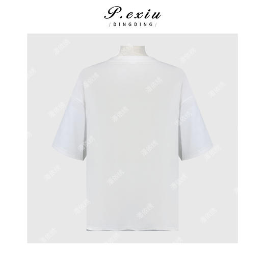 重工小马刺绣慵懒风减龄宽松百搭圆领短袖T恤 W-63893 商品图1