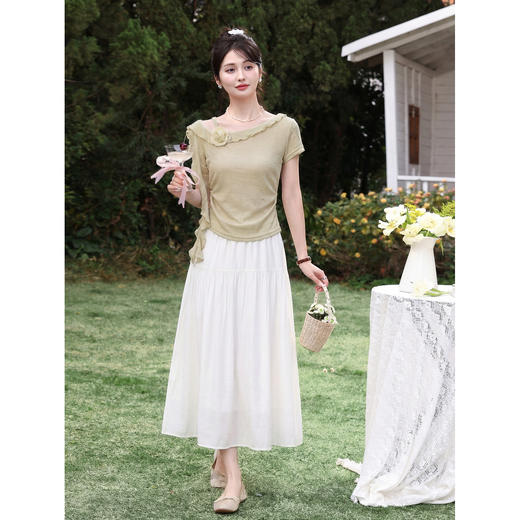 鹿向南【0407/00:00新品】绿色T恤 商品图2