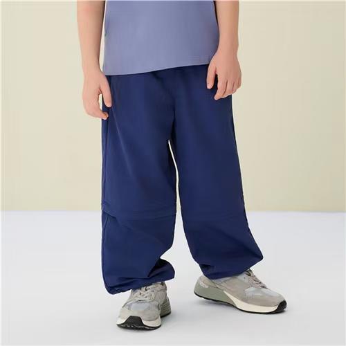 佐丹奴童装26年新款轻薄塔丝隆抽绳运动长裤03116001 商品图3