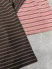 F040509夏季新款复古撞色条纹棉质圆领休闲短袖T恤 商品缩略图5