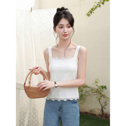 鹿向南【0407/00:00新品】米白色背心 商品图0