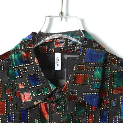 SDSA男士秋冬新款痞帅男装美式复古不规则格子长袖衬衫百搭时尚 商品图2