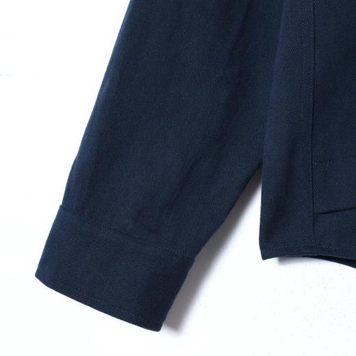 SDSA男装2026新款高贵轻奢简约纯色下摆拼接纽扣连帽长袖衬衫百搭 商品图3