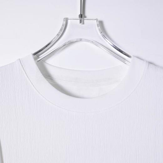 SDSA男装2026新款轻奢简约提花撞色印花珠子设计圆领短袖T恤百搭 商品图1