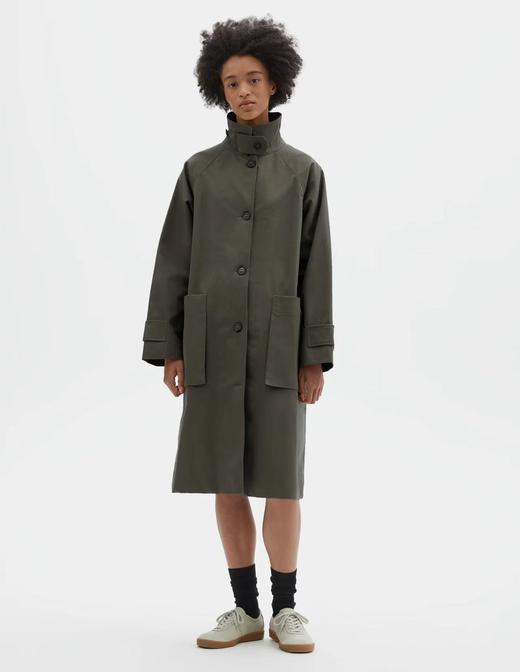 MHL 26SS 砂灰色/象褐色防泼水斜纹棉MAC工装长外套 商品图8